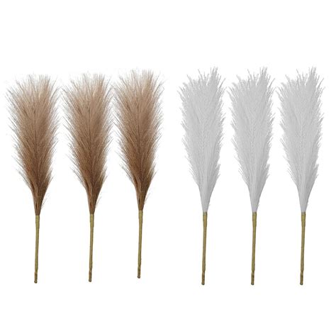 Buy HOMESAKE Set of 6 Artificial Pampas Grass Sticks - 45.7cm from ...