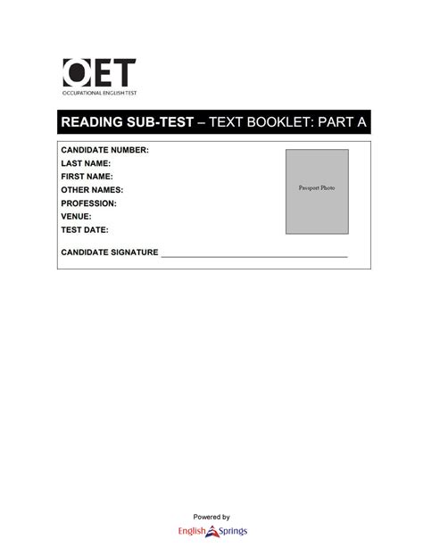 Reading Part A Text booklet - TEXT-A TEXT-B Acute Otitis Media (AOM) ÷ ...