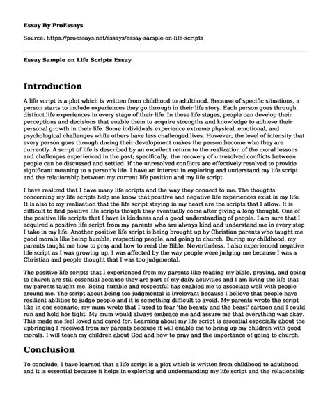Image result for Life Scripts Examples