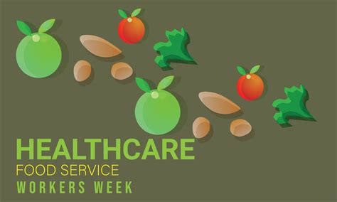 Healthcare food service workers week. background, banner, card, poster, template. Vector ...