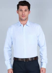 PARK AVENUE Men Striped Formal Blue Shirt - Buy PARK AVENUE Men Striped ...