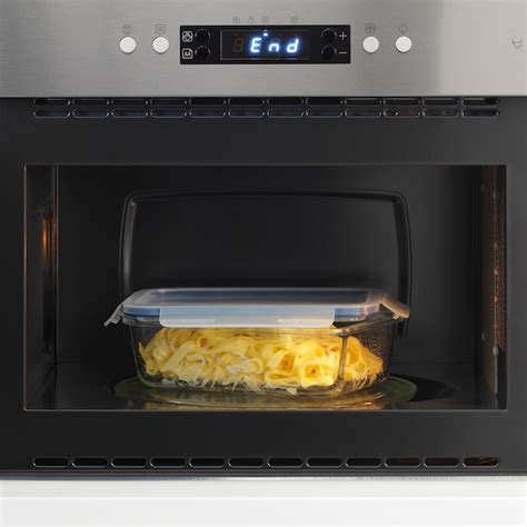 IKEA 365+ food container with lid, rectangular glass/plastic, 1.0 l (34 ...