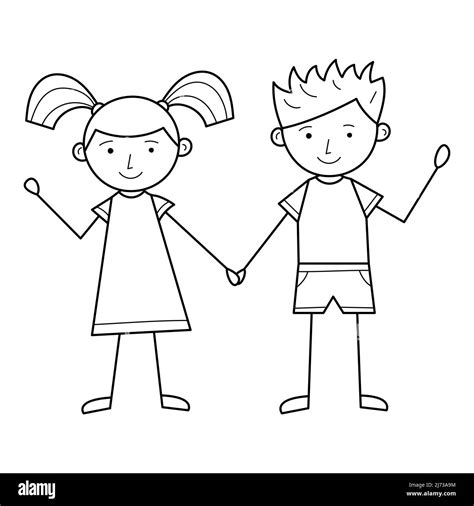 How To Draw A Boy And Girl Holding Hands Step By Step