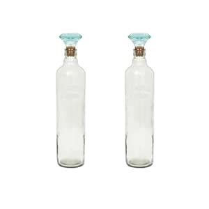 Ellementry Everyday Glass Bottle With Blue Glass Stopper- 750 ml | Pack ...