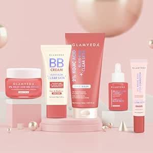 Glamveda 5 Step Skincare + Coverage Set – Includes 2% Kojic Acid ...
