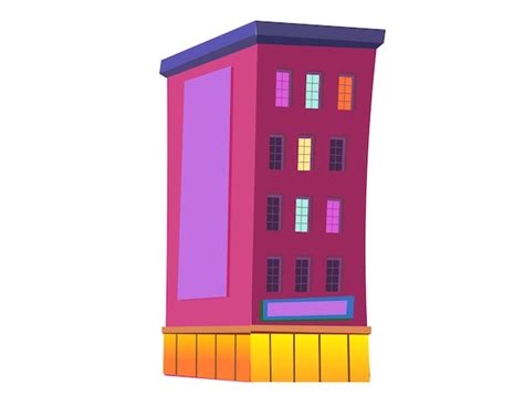 Casa para a cidade à noite | Vetor Premium