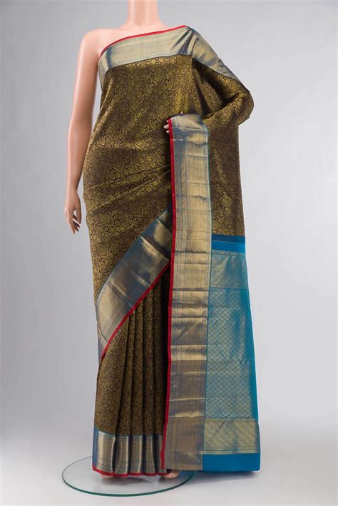 Navy Blue Kanchipuram Silk Saree – Nalli Silk Sarees Pvt Ltd