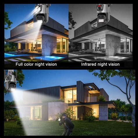 Okxmz Dual Lens PTZ IP Camera with WiFi | 1080p HD | Audio & Night ...