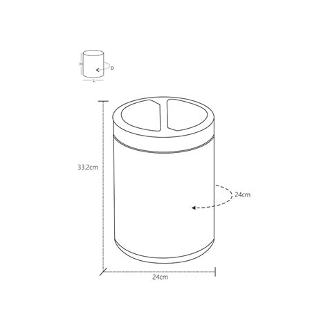 Buy OBSESSIONS Round Open Top Dustbin with Dual Liner, 5 Plus 5 Liters ...