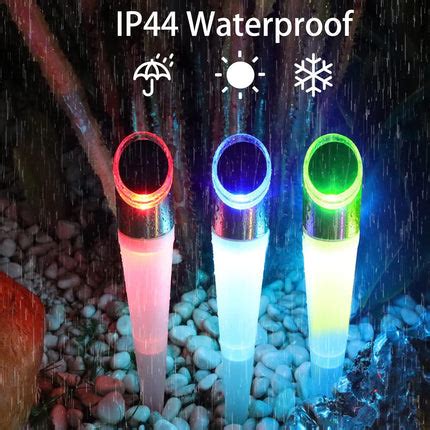 RGB Solar Disk Lights, Decorative Outdoor Garden Lamps, White & Color ...