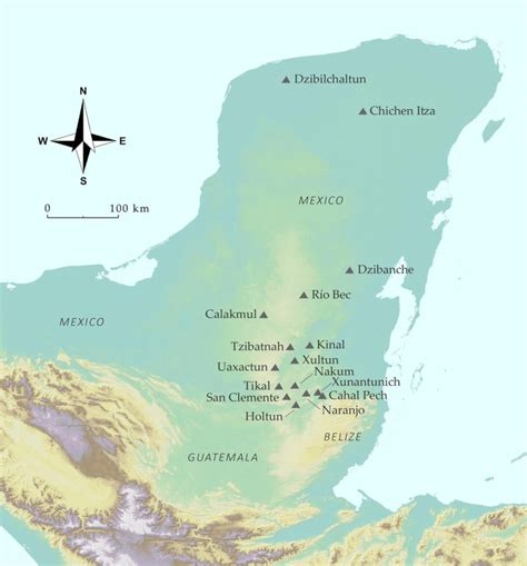 Image result for Maya Cities Map