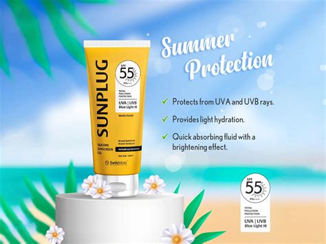 Buy Sunplug Silicone Anhydrous Matte Finish Sunscreen Gel SPF 55 PA ...