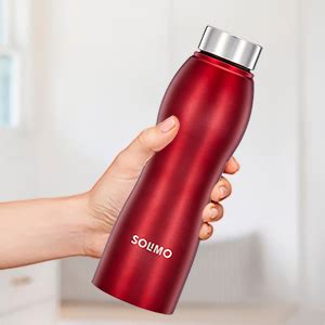 Amazon Brand - Solimo Stainless Steel Water Bottles | Set of 2 | Spill ...