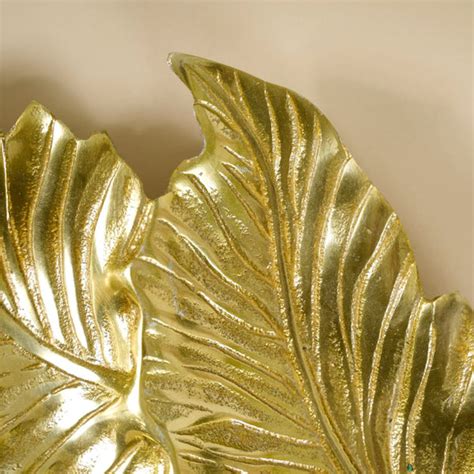 Leaf Platter For Table Decor Gold 20 Inch Online - Premium Platter ...