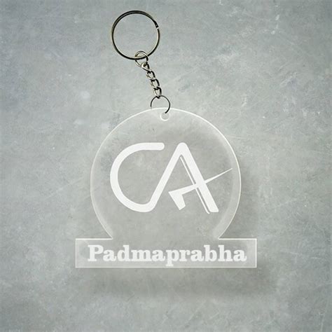 SY Gifts Chartered Accountant CA Design With Padmaprabha Name Key Chain ...