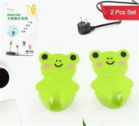 Plastic Adhesive Cable Plug Hook (2 pc Set)