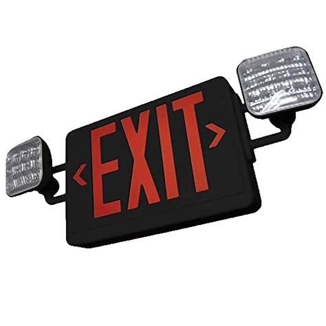 Ciata Emergency LED Exit Sign Combo with 90-Minute Battery Backup and ...