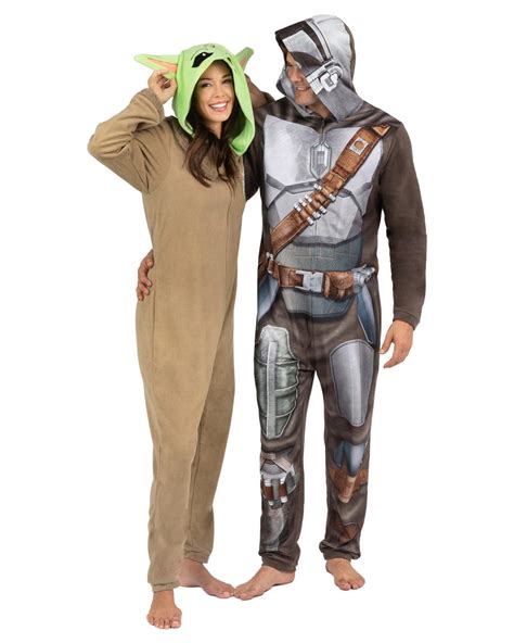 Buy Star Wars Mandalorian Baby Yoda Mens Onesie Pajama Costume, Grogu ...