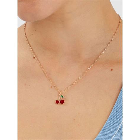 Buy Accessorize London Red Cherry Pendant Necklace Online
