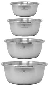 Buy Gourmet Home Products 4 Piece Stainless Steel Mixing Bowls for ...