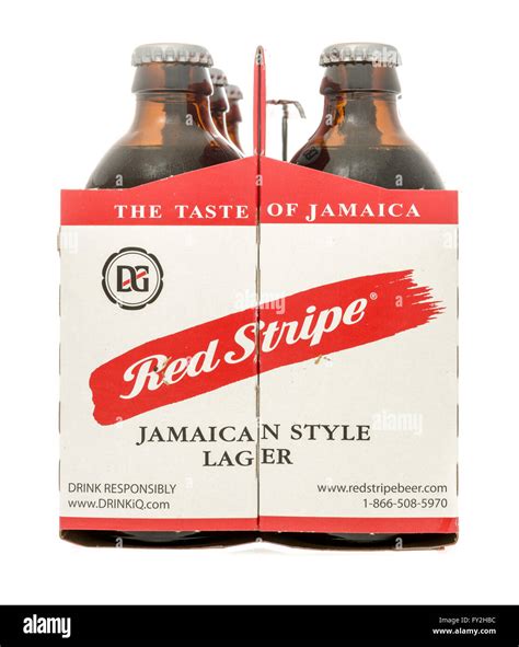 Beer bottle red stripe Cut Out Stock Images & Pictures - Alamy