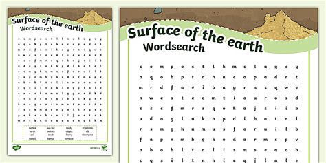 Gr. 5 NS: Surface of the Earth: Soil Types: Wordsearch
