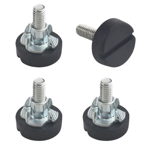 TOVOT 4 Pairs M6 20mm Furniture Levelers Adjustable Leveling Foot ...