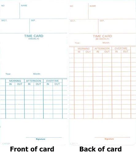 250 Compumatic CTR121 Time Cards : Amazon.in: Office Products
