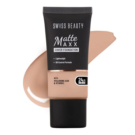 Buy SWISS BEAUTY Full Liquid All Matte Maxx Cover Foundation | 24- Hour ...
