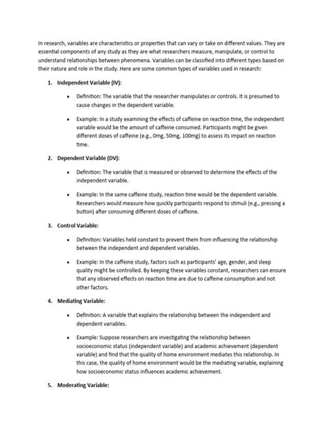 Image result for Variables in Research Examples