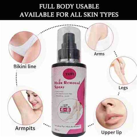 YAWI Easy Body Hair Removal Spary For Back, Chest, Under Arms ...