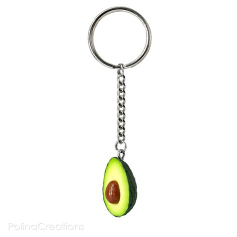 Handmade Avocado Keychain – PolinaCreations