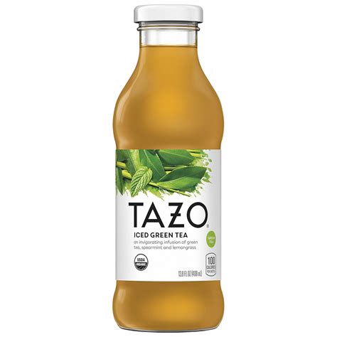 Amazon.com: Tazo Organic Iced Tea, Green Tea, 13.8 Ounce Glass Bottles ...