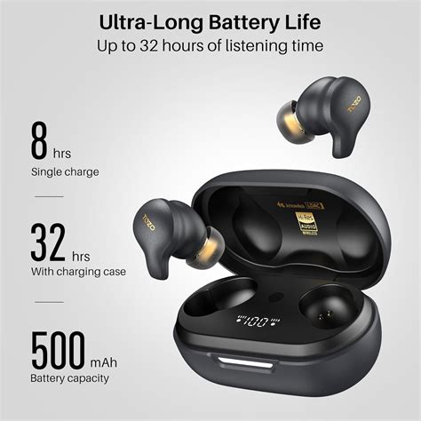 TOZO Golden X1 Wireless Earbuds - Balanced Armature India | Ubuy