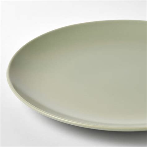 FÄRGKLAR plate, matt green, 26 cm (10") - IKEA