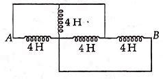 The equivalent inductance between A and B is