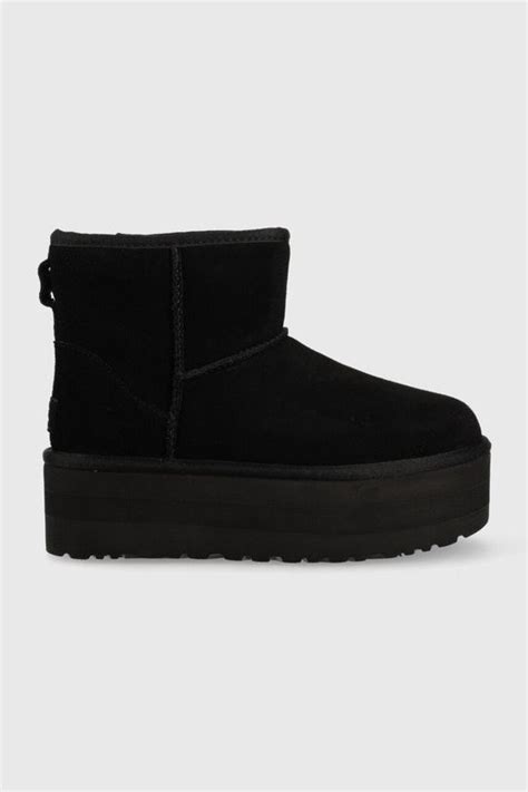 UGG leather snow boots W Classic Mini Platform black color at PRM US