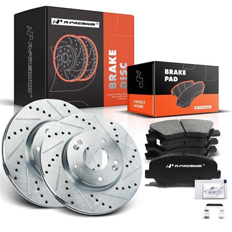 A-Premium 11.02 inch (280mm) Front Drilled and Slotted Disc Brake ...