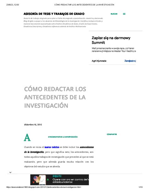 Redacción de Antecedentes para Investigación en Metodología - Studocu