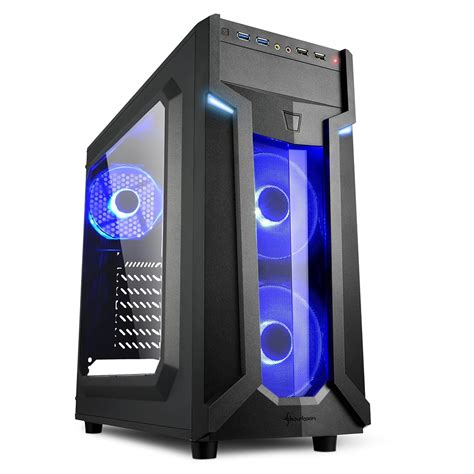 Amazon.in: Buy Sharkoon VG6-W Blue Mini Tower PC Computer Case I ...