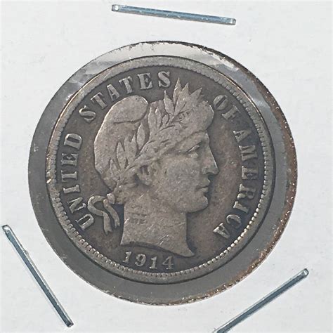 1914 Silver Barber Dime*LIBERTY Fully Visible | Property Room