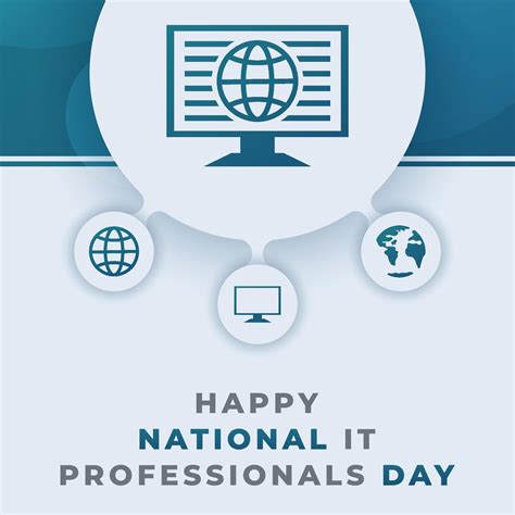 Happy National IT Professionals Day Celebration Vector Design ...
