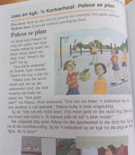 Solved: Lées en k Lees en kyk: 'n Kortverhaal: Palesa se plan Pre-lees ...