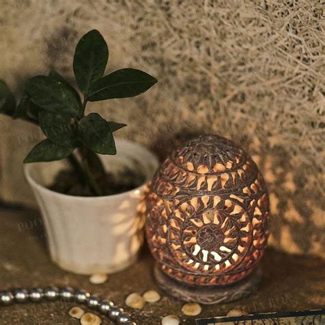 Buy Leafy Mural Lattice Work Candle T-light Holder in Oval Shape Online ...