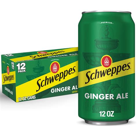 Dairy Free? Schweppes Caffeine Free Ginger Ale Soda Pop, 12 fl oz, 12 ...