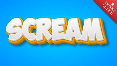 Image result for Scream Sound Text