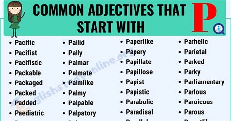 750+ Adjectives That Start With P - English Study Online