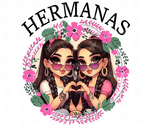 Hermanas Sublimation PNG Design: Spanish Sisters (Digital Download ...