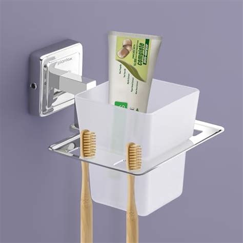 EASYHOME FURNISH Tumbler Holder Stand and Glass Toothbrush Holder ...