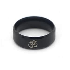 THE MEN THING OM BLACK - Titanium Steel Ring for Men & Boys (Size : 22 ...